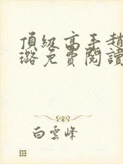 顶级高手赵权韩璐免费阅读笔趣阁