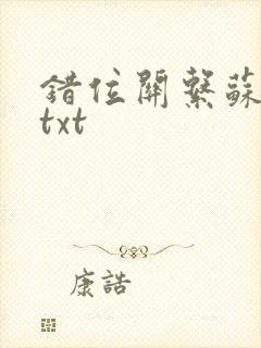 错位关系苏玛丽txt