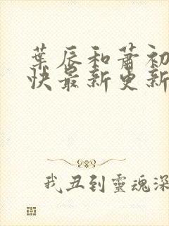 叶辰和萧初然最快最新更新封面