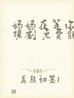 妈妈在等你 电视剧 免费观看