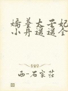 娇养太子妃by小舟遥遥全文免费阅读