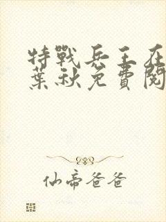 特战兵王在山村叶秋免费阅读封面