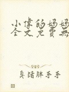 小伟的妈妈小说全文免费无弹窗阅读封面