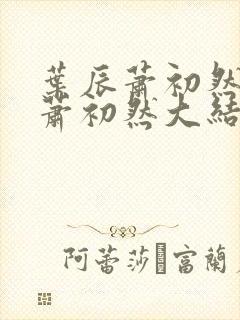 叶辰萧初然叶辰萧初然大结局看完