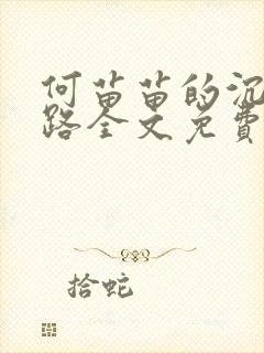 何苗苗的沉沦之路全文免费