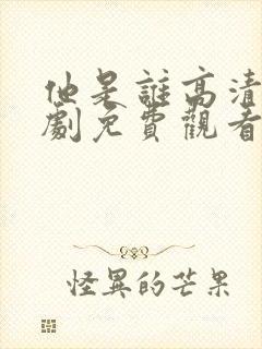 他是谁高清电视剧免费观看完整版