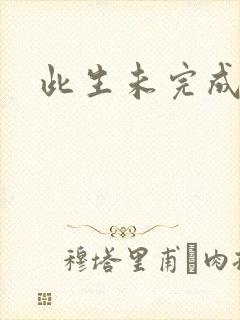 此生未完成