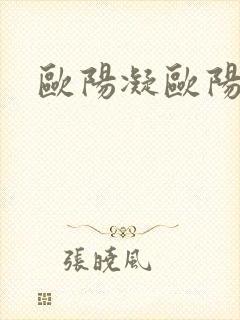 欧阳凝欧阳轩封面