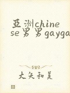 亚洲chinese男男gaygay