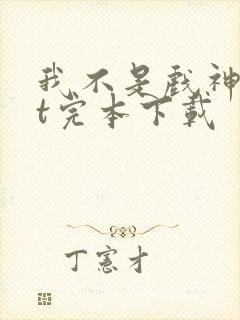 我不是戏神txt完本下载