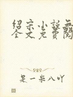 绍宋小说无弹窗全文免费阅读