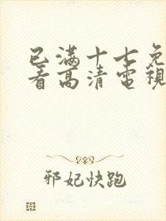 已满十七免费观看高清电视剧