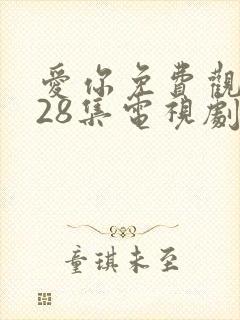 爱你免费观看全28集电视剧