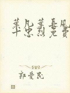 叶凡叶长风一门十忠烈免费全文