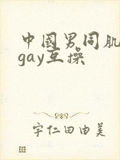 中国男同肌肉男gay互操