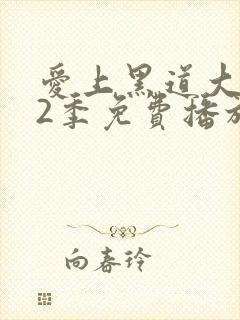 爱上黑道大佬第2季免费播放