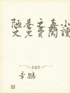 陋巷之春小说全文免费阅读封面