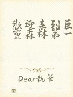 欢迎来到巨汝精灵森林第一集动漫封面