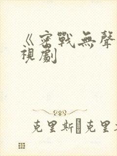 《密战无声》电视剧