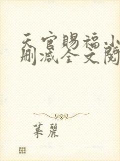 天官赐福小说无删减全文阅读