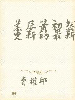 叶辰萧初然今天更新的最新章节