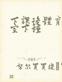 下课后体育器材室下种