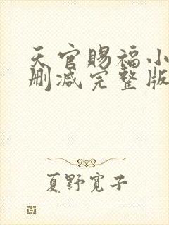 天官赐福小说无删减完整版在线阅读封面