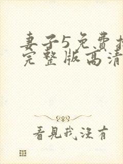 妻子5免费播放完整版高清韩剧