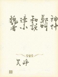 魏璋和郑神怜原著小说叫什么