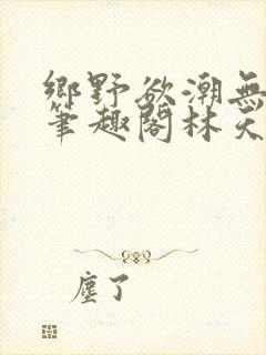 乡野欲潮无弹窗笔趣阁林天