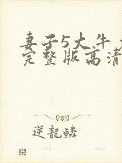 妻子5大牛免费完整版高清韩剧