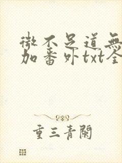 微不足道无删减加番外txt全文免费阅