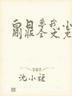 白日梦我小说未删版全文免费阅读