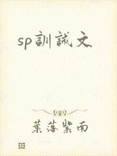 sp训诫文