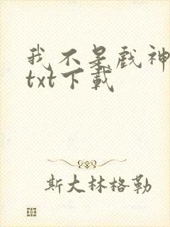 我不是戏神全文txt下载封面