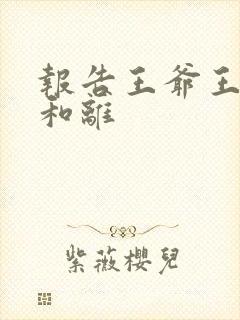 报告王爷王妃要和离