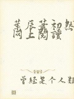 叶辰萧初然小说网上阅读