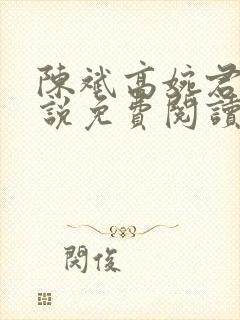 陈斌高婉君的小说免费阅读全文封面