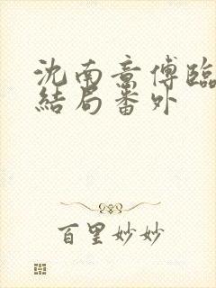 沈南意傅临洲大结局番外