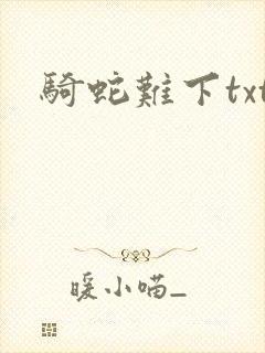 骑蛇难下txt封面