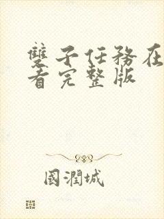 双子任务在线观看完整版