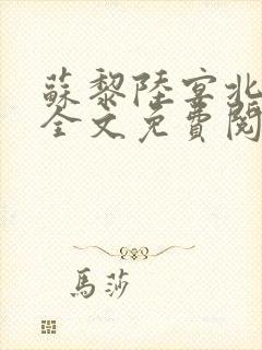 苏黎陆宴北小说全文免费阅读封面