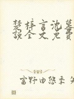 楚梓言沈慕寒小说全文免费阅读笔趣阁