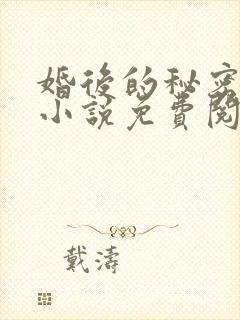 婚后的秘密张妍小说免费阅读