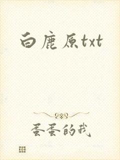 白鹿原txt封面