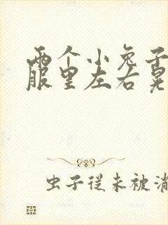 两个小兔子在衣服里左右晃