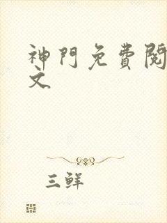 神门免费阅读全文封面