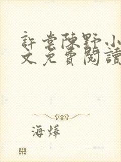 许棠陈野小说全文免费阅读