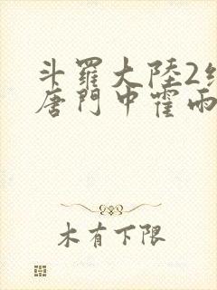 斗罗大陆2绝世唐门中霍雨浩