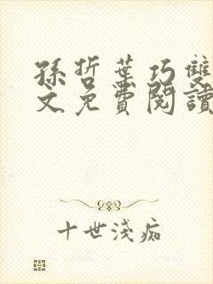 孙哲叶巧双修全文免费阅读笔趣阁封面